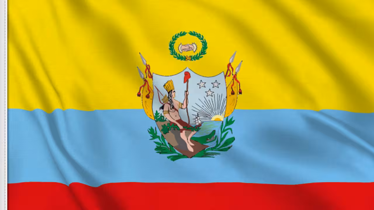 Bandera de la Gran Colombia en 1819