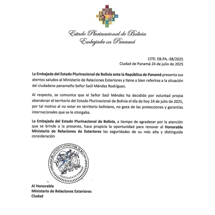 Saúl Méndez abandona Bolivia